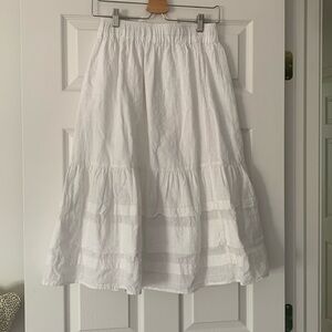 Madewell white midi skirt. Size xs